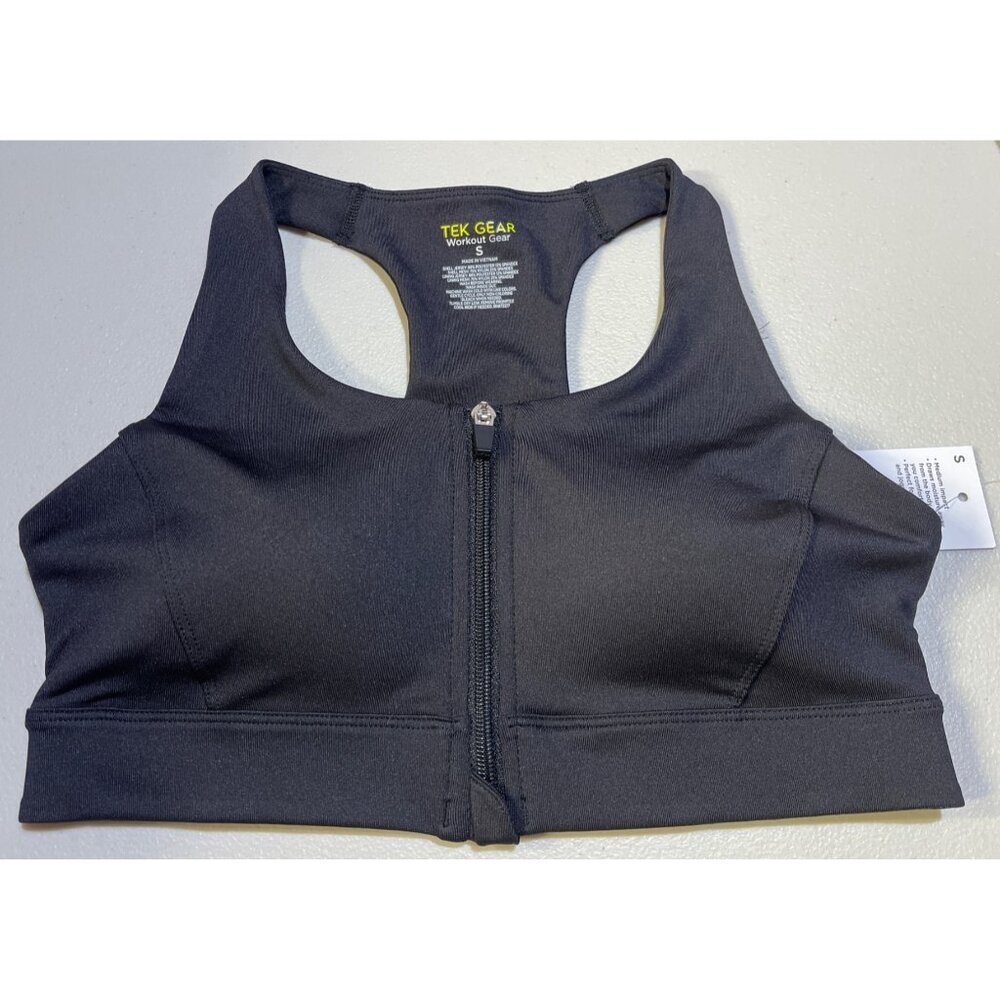 Tek Gear Womens Size Small Sports Bra Black  Racerback